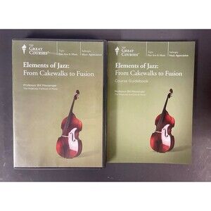 The Great Courses ELEMENTS OF JAZZ Cakewalks to Fusion 8 CD & Guidebook